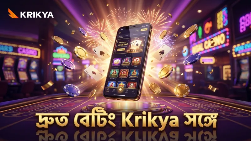 Krikya অ্যাপ দিয়ে দ্রুত এবং সহজ বেটিং করা সম্ভব।