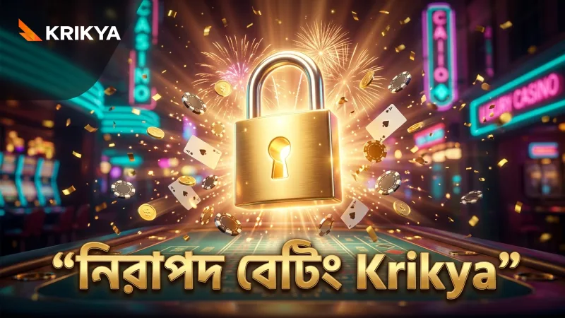 Krikya নিরাপদ ও দায়িত্বশীল বেটিং নিশ্চিত করে।
